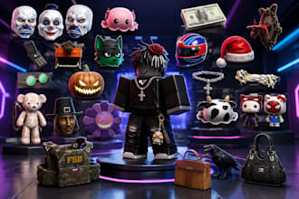 create unique roblox ugc accessories, faces, masks and avatar items