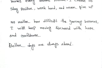 write neat handwritten notes