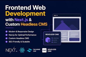 frontend web development with next js and custom headless cms