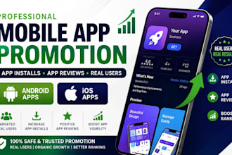 do mobile app promotion, app install, ios, android, app review