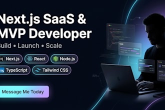 be your next js developer for saas and startup mvp development