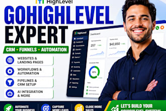 be your go high level expert, ghl saas, for website, sales funnel and automation