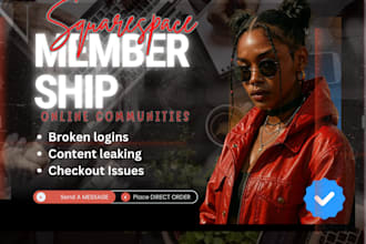 build squarespace membership website with member login squarespace website