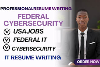 write a federal cybersecurity and IT resume for usajobs