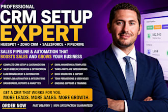 setup hubspot expert crm zoho crm salesforce crm pipedrive crm sales pipeline