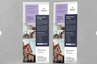 design high compelling roll up banner, retail display