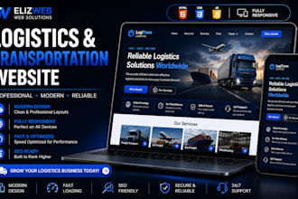 design a responsive logistics and transportation company website