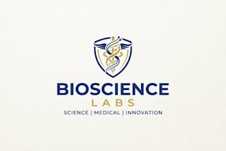 design a professional laboratory logo for science and medical brand