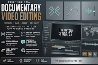edit history, war, and crime youtube documentary videos