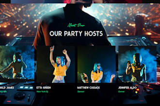 design nightclub, nightlife, live dj, party restaurant and lounge events website