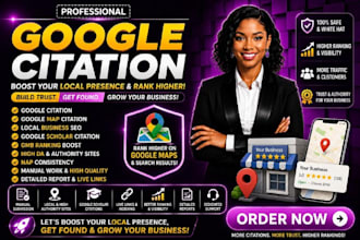 do 25000 google maps citations for gmb raking and local SEO