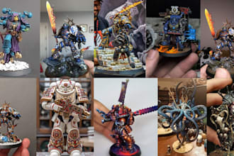 create 3d miniature, dnd stl character for tabletop gaming, age of sigmar style