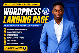 do wordpress landing page wordpress website landing page design on page website