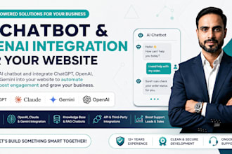 build ai chatbot and openai integration for your website