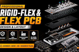 design custom rigid flex flex pcb for manufacturing, circuit design mcu