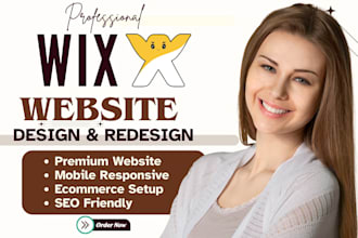 build wix website design,redesign wix website wix business website wix ecommerce