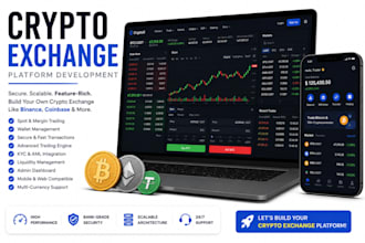 develop secure crypto exchange and crypto wallet app, p2p, spot, dex exchange