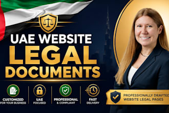 prepare uae privacy policy, terms and conditions, cookie policy