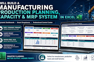 build an excel production planning and mrp system