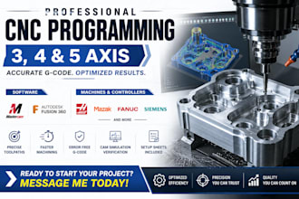 do 3 4 5 axis cnc programming and g code using mastercam fusion 360