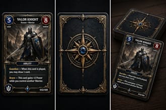 design custom trading cards, collectible card games, sports cards, psd template