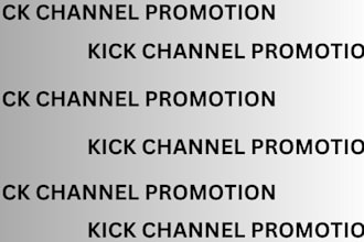 do organic kick promotion for live viewers, kick followers, kick affiliate