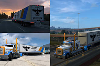 create custom 3d quality ets 2 and ats skin and trucks, ets trailer