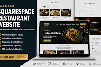 design squarespace restaurant website, cafe website and eatery website redesign
