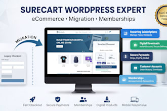 build wordpress ecommerce with surecart and migrate from samcart to surecart