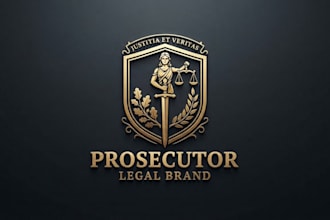 design a professional prosecutor logo for legal brand
