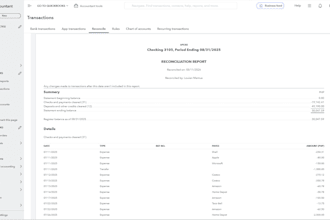 do bank reconciliation and cleanup