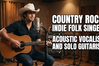 be your country rock, indie folk singer, acoustic vocalist, and solo guitarist