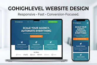 design gohighlevel website funnel website ghl website setup as ghl web builder