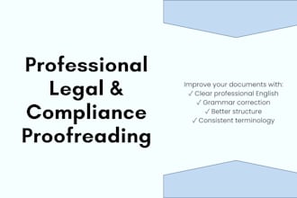 proofread your legal or compliance documents in english