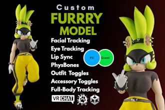 do custom vrchat avatar, vrc avatar, furry avatar, VR characte, nsfw, sfw avatar
