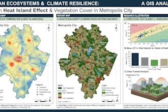 create a custom gis style map, report map and research illustration