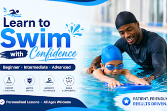 teach you how to swim with patience confidence and step by step guidance