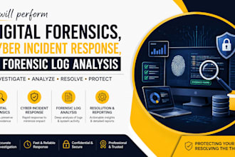 perform digital forensics, cyber incident response, and forensic log analysis