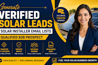 generate verified solar leads solar installer email lists qualified b2b prospect