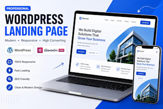 build a responsive wordpress landing page using elementor pro