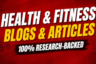 write health and fitness articles