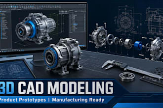 create 3d cad models for product prototypes and manufacturing