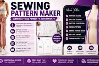 create custom sewing pattern maker grading for any garment sewing pattern in pdf