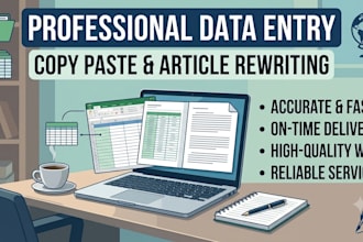 do data entry, copypaste work, and article rewriting
