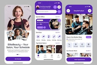 build salon booking app, hairstying learning app beautician marketplace app