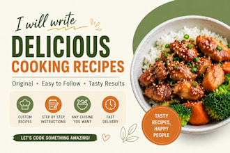 write a delicious cooking recipe with easy step