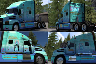 create ets 2 and ats skin and trucks, ets trailer, ats map