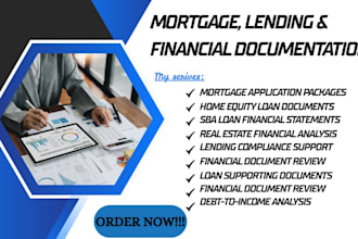 prepare heloc, home equity loan, and mortgage application documents as a CPA