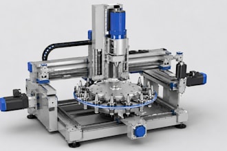 design industrial machinery, mechanical cad models and automation system