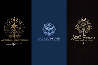 design sacred geometry mystical logo healing yoga spiritual